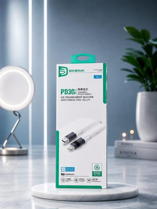 SIKENAI PD 30W Digital Silicone Fast iPhone Cable